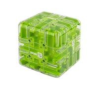 Large Labyrinth 3D Maze Cube Brain Teaser Cube Toy Logical Challenge 3D Maze Puzzle Cubes Toy for Stress Relief & Logic Development (Green)