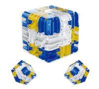 Large Labyrinth 3D Maze Cube - Engaging Brain Teaser Puzzle Toy with Logical Challenge & Spatial Awareness Training for Stress Relief, Educational Focus Gift for Home Family, Adults & Teens (Blue)