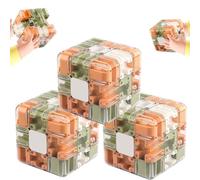 Large Labyrinth 3D Maze Cube - Engaging Brain Teaser Toy, Challenging Handheld Brain Teaser with Steel Ball, Portable Interactive Puzzle Cube for Focus Training, Relaxation(3pcs)