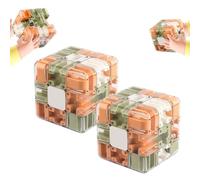 Large Labyrinth 3D Maze Cube - Engaging Brain Teaser Toy, Challenging Handheld Brain Teaser with Steel Ball, Portable Interactive Puzzle Cube for Focus Training, Relaxation(2pcs)