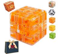 Large Labyrinth 3D Maze Cube - Engaging Brain Teaser Toy, Logical Challenge 3x3 Maze Puzzle Cube Toy for Stress Relief & Logic Development,Spatial Awareness Brain Training Puzzle (E)