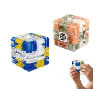 Large Labyrinth 3D Maze Cube, Engaging Brain Teaser Toy, Logical Challenge 3x3 Maze Puzzle Cube Toy, Spatial Awareness Brain Training Toys, Stress Relief & Logic Development for Adults Teens (2PC)