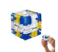 Large Labyrinth 3D Maze Cube, Engaging Brain Teaser Toy, Logical Challenge 3x3 Maze Puzzle Cube Toy, Spatial Awareness Brain Training Toys, Stress Relief & Logic Development for Adults Teens (Blue)