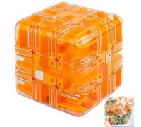 Large Labyrinth 3D Maze Cube - Engaging Brain Teaser Toy, Magic 3D Maze Ball Cube, for Adults Kids & Teens, Iq Mind Challenge Puzzle Box, Stocking Stuffer Gift (orange)