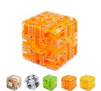 Large Labyrinth 3D Maze Cube - Engaging Brain Teaser Toy,Spatial Awareness Brain Training Toy,Sharpen Hand-Eye Coordination and Concentration,for Adults Teens for Stress Relief (Orange)