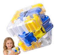 Large Labyrinth 3D Maze Cube, Logical Challenge 3x3 Maze Puzzle Cube Toy, Engaging Brain Teaser Toy for Stress Relief & Logic Training，Educational Focus Game Gift for Adults, Family & Friends (Blue)