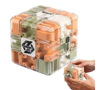 Large Labyrinth 3D Maze Cube, Logical Challenge 3x3 Maze Puzzle Cube Toy for Stress Relief & Logic Development, Educational Focus Game Gift for Adults Teens,Spatial Awareness Brain Training
