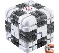 Large Labyrinth 3D Maze Cube, Logical Challenge 3x3 Maze Puzzle Cube Toy for Stress Relief & Logic Development, Educational Focus Game Gift for Adults Teens,Spatial Awareness Brain Training