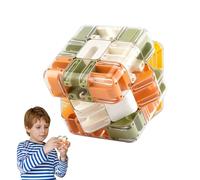 Large Labyrinth 3D Maze Cube, Logical Challenge 3x3 Maze Puzzle Cube Toy for Stress Relief & Logic Development, High Difficulty Puzzle, Education Sensory Toys Gift for Kids and Adults (Morandi)