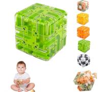 Large Labyrinth 3D Maze Cube Puzzle,3D Magic Cube Maze Ball Puzzle,Engaging Brain Teaser Toy,Spatial Awareness Brain Training Toy for Stress Relief & Logic Development