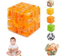 Large Labyrinth 3D Maze Cube Puzzle,3D Magic Cube Maze Ball Puzzle,Engaging Brain Teaser Toy,Spatial Awareness Brain Training Toy for Stress Relief & Logic Development