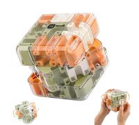 Large Labyrinth 3D Maze Cube Puzzle, Logical Challenge 3x3, Brain teaser Toy for Stress Relief & Logic Development, Labyrinth Game for Kids & Adult, Educational Focus Game, Gift For Boys & Girls