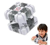 Large Labyrinth 3D Maze Cube Puzzle Toy,Engaging Brain Teaser Toys,Spatial Awareness Brain Training Toy,Educational Focus Game Gift for Adults Teens for Stress Relief & Logic Development (Grey)