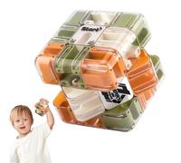 Large Labyrinth 3D Maze Puzzle Cube, Brain Teaser Cube Toy, 3x3 Logic Rolling Ball Maze Game, Educational Stress Relief 3D Puzzle, Focus and Problem Solving Gift for Kids and Adults, Family (Orange)
