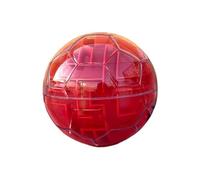 Large Labyrinth 3D Maze Sphere, Logical Challenge 3x3 Maze Puzzle Sphere Toy for Stress Relief & Logic Development, Spatial Awareness Brain Training Puzzle (Red)