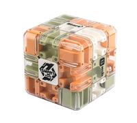 Large Labyrinth 3D Puzzle Maze Cube - 8.5 cm Edge Length Labrynth Puzzle Game with 6-Side Challenge, Brain Teaser Puzzles for Adults & Kids, Fidget Toy for Stress Relief, Logic Training Focus