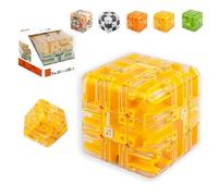 Large Labyrinth 3D Puzzle Maze Cube - Engaging Brain Teaser Toy, 3d Puzzle Maze Cubem, Marble Magic 3x3 Challenge Mazes Ball for Stress Relief, Logic Development(B)