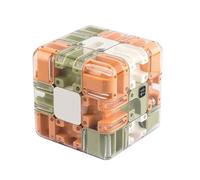 Large Labyrinth 3D Puzzle Maze Cube - Engaging Brain Teaser Toy,Challenge Ball Maze Cube,Spatial Awareness Brain Training Toy Cubes,Roller Ball Smart Spatial,Fun Hand-Eye Coordination(Morandi)