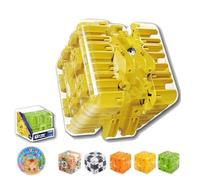 Large Labyrinth 3D Puzzle Maze Cube - Engaging Brain Teaser Toy, High - Difficulty Puzzle, Spatial Awareness Brain Training Toy, Educational Focus Game Gift for Adults Teens (Yellow)