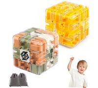 Large Labyrinth 3D Puzzle Maze Cube - Engaging Brain Teaser Toy labrynth game Cube, Interactive Maze Game Cubes, High - Difficulty Education Sensory Toys Gift for Kids and Adults (2pc-A)