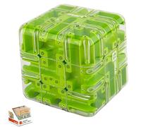 Large Labyrinth 3D Puzzle Maze Cube - Engaging Brain Teaser Toy, Magic Cube 3D Maze Ball, Roller Ball MazeCube, Puzzle Marble MazeCube, 3x3 Brain Training Spatial Logic High - Difficulty Puzzles (C)