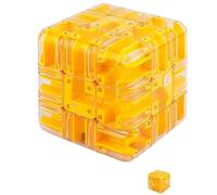 Large Labyrinth 3D Puzzle Maze Cube - Engaging Brain Teaser Toy, Magic Cube 3D Maze Ball, Roller Ball MazeCube, Puzzle Marble MazeCube, 3x3 Brain Training Spatial Logic High - Difficulty Puzzles (D)