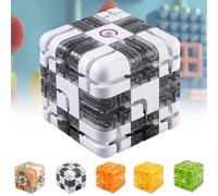 Large Labyrinth 3D-Puzzle Maze Cube - Engaging Brain Teaser Toy,Spatial Awareness Brain Training Toy for Stress Relief & Logic Development,Educational Focus Game Gift for Adults Teens(Black+White)