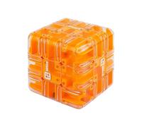 Large Labyrinth 3D-Puzzle Maze Cube - Engaging Brain Teaser Toy,Spatial Awareness Brain Training Toy for Stress Relief & Logic Development,Educational Focus Game Gift for Adults Teens(Orange)