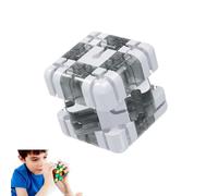 Large Labyrinth 3D Puzzle Maze Cube, Engaging Brain Teaser Toy, Spatial Awareness Brain Training Toy High Difficulty Puzzle, Hand-Eye Coordination Educational Focus Game Gifts for Adults Teens (Gray)