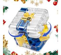 Large Labyrinth 3D Puzzle Maze Cube, Logical Challenge 3x3 Maze Puzzle Cube Toy, Stress Relief & Logic Development, Spatial Awareness Brain Training Puzzle Gift for Kids and Adults (A)