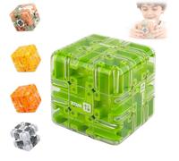 Large Labyrinth 3D Puzzle Mazes Cube - Engaging Brain Teaser Toy, 3D Maze Puzzle Cube Brain Teaser Game, Improve Spatial Recognition and Cultivate Logical Thinking(Green)