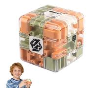 Large Labyrinth 3d Puzzles Maze Cube,1/2 PC 3d Rolling Ball Maze,Marble Labyrinth Cubes,Educational Focus Game Gift For Home Family Gatherings (orange)