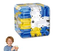 Large Labyrinth 3d Puzzles Maze Cube,1/2 PC 3d Rolling Ball Maze,Marble Labyrinth Cubes,Educational Focus Game Gift For Home Family Gatherings (blue)