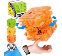 Large Labyrinth 3D Puzzles Maze Cube 2026 New STEM Montessori Engaging Brain Teaser Toy The Fidget Game for Kids & Teenage & Audlt (Orange)