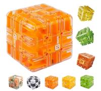 Large Labyrinth 3D Puzzles Maze Cube,3D Maze Magic Cube & Ball,Brain Teaser Toys,Brain Training Puzzle,Iq Mind Challenge Puzzle Box,A Perfect Educational Game Gift (Orange)