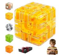 Large Labyrinth 3D Puzzles Maze Cube - Engaging Brain Teaser Toy,Labyrinth Puzzle Cube Interactive Maze Game,Educational Focus Game Gift for Adult Teen for Stress Relief & Logic Development (tyle-E)