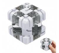 Large Labyrinth 3D Puzzles Maze Cube, Engaging Brain Teaser Toy, Puzzle Cubes Mazes Game for Kids, The Fidget Game for Kids & Teenage & Audlt, Logic Development and Stress Relief (grey)