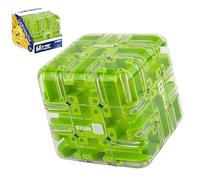 Large Labyrinth 3D Puzzles Maze Cube, Logical Challenge 3x3 Maze Puzzles Cubes, 3D Magic Roller Ball Puzzle Maze Cube - Engaging Brain Teaser, Sharpen Hand-Eye Coordination and Concentration (Green)