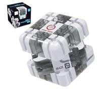Large Labyrinth 3D Puzzles Maze Cube, Logical Challenge 3x3 Maze Puzzles Cubes, 3D Magic Roller Ball Puzzle Maze Cube - Engaging Brain Teaser, Sharpen Hand-Eye Coordination and Concentration (Grey)
