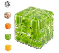 Large Labyrinth Puzzle Maze Cube - Engaging Brain Teaser Toy, Labyrinth Puzzle Cubes Interactive Maze Game, 3d Mazes Cube, High - Difficulty Puzzle for Kids and Adults (Green)
