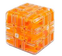 Large Labyrinth Puzzle Maze Cube - Engaging Brain Teaser Toy, Labyrinth Puzzle Cubes Interactive Maze Game, 3d Mazes Cube, High - Difficulty Puzzle for Kids and Adults (Orange)