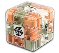 Large Labyrinth Puzzle Maze Cube, Large 3D Labyrinth Cube Puzzle, Engaging Brain Teaser Toy, 3D Maze Magic Cubo & Ball, for Logic Development, for Adults Teens (Tricolor-a)