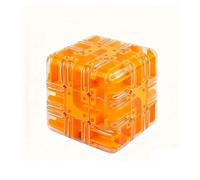 Large Labyrinth Puzzle Maze Cube: Premium 3 x 3 Maze Puzzle Cube - Advanced Brain Teaser for Stress Relief, Improves Spatial Awareness, an Ideal Present for Family Time & Game Nights (Orange)