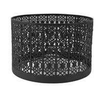 Large Lamp Shade, Clip On Lampshade Table Lamp Shades Hollow Out Metal Lamp Cover E27 E14 Bulb Shade for Table Bedroom Living Room (Black)