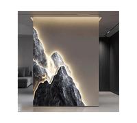 Large Landscape Wall Sculpture with LED Light, Flowing Water Art Decor, Plug-in Power Supply - Perfect for Wealth Inspiration, 50x70cm