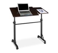 Large laptop desk Mobile Workstation Ergonomic 4 Wheels Rolling Laptop Desk