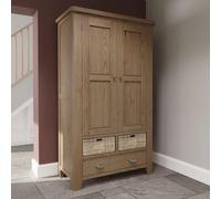 Large Larder Unit Tall Kitchen Storage Cupboard Cabinet Pantry Utility Home Source Brown One Size