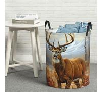 Large Laundry Basket Buck Deer Laundry Hamper Dirty Clothes Hamper for Laundry Collapsible Waterproof Laundry Baskets Decor Basket for Bedroom Living Room