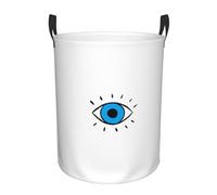 Large Laundry Basket Evil eye Foldable Laundry Hamper Waterproof Collapsible Washing Bin Clothes Bag Freestanding Dirty Clothes Hampers for Laundry, Bedroom, Dorm