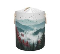 Large Laundry Basket Hamper - Autumn Ancient Forest 58L Collapsible Storage Bin for Kids Toys, Blankets, Dirty Clothes, Tall Baby Nursery Hamper for Bathroom, Bedroom Decor, Gift Basket